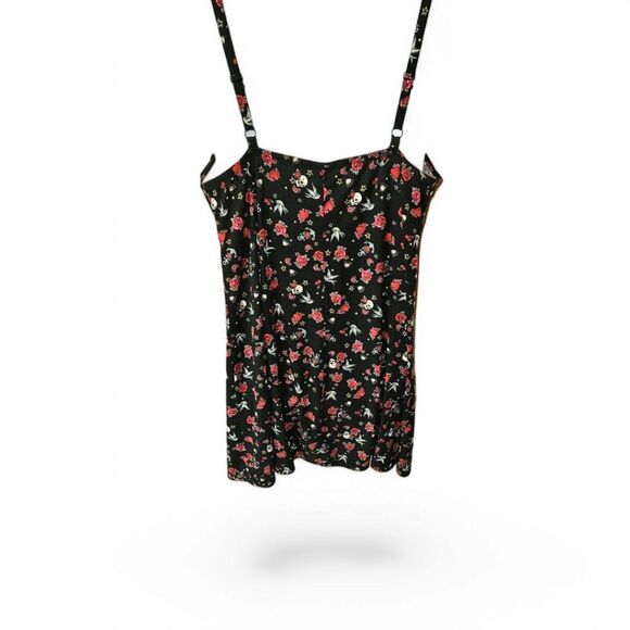 Torrid Plus Size Mini Stretch Challis Skull,Rose,Heart Slip Dress - Picture 10 of 15